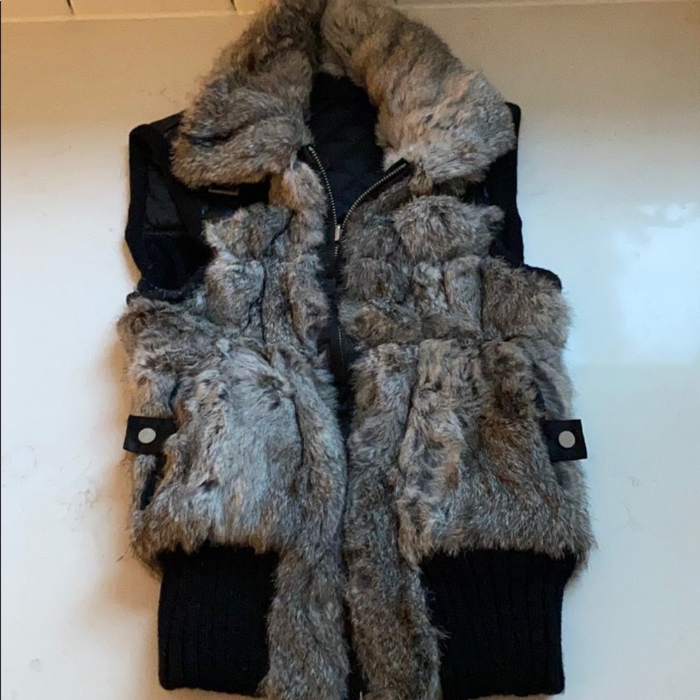 NikiBiki rabbit fur vest